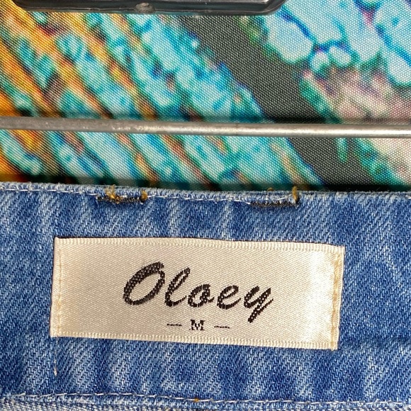 Oloey Garfield Black Cartoon Art Blue Jeans - Picture 6 of 11